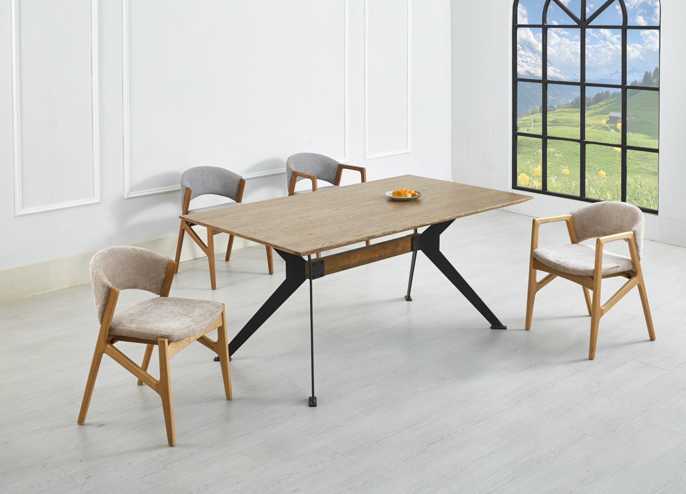 Extension dining table