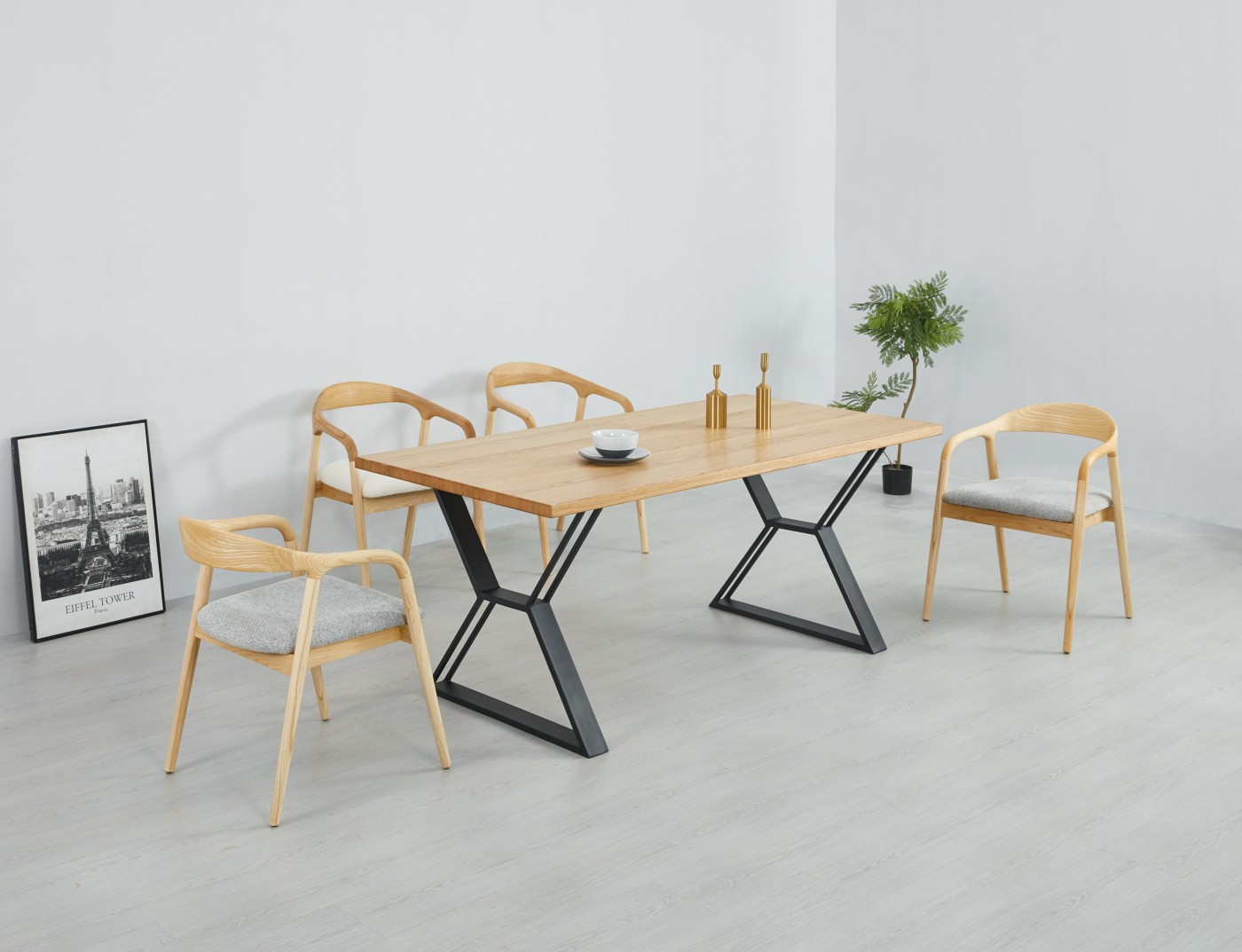 Dining chair wood frame