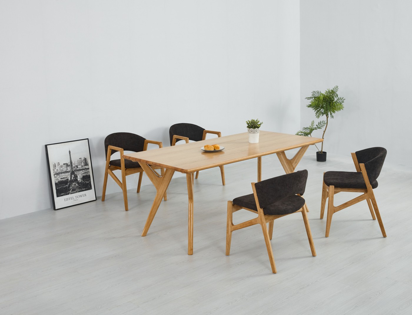 Dining chair wood frame